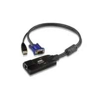 Aten | USB VGA KVM Adapter | 1 x RJ-45 Female, 1 x USB Male, 1 x HDB-15 Male
