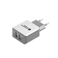 Adapter USB 2-port 5V/2,1A,  universaalne