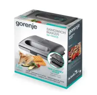 Gorenje | Sandwich maker | SM703GCG | 700 W | Number of plates 3 | Number of pastry 2 | Grey – pilt 8