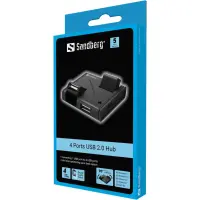 Sandberg 133-67 jaotur USB 2.0 480 Mbit/s Must – pilt 2
