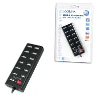 LogiLink UA0126 jaotur USB 2.0 480 Mbit/s Must