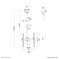 NEOMOUNTS NM Monitor CeilingMount 32-60i – pilt 8