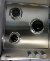 SALE OUT. Simfer H4.300.VGRIM Hob, Gas, Width 45 cm, 3 cooking zones, Mechanical control, Inox | SALE OUT. Simfer | Hob | H4.300.VGRIM | Gas | Number of burners/cooking zones 3 | Rotary knobs | Inox | DAMAGED PACKAGING – pilt 4