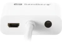 Sandberg 508-77 videokaabliadapter HDMI tüüp A (Standard) VGA (D-Sub) + 3.5mm Valge – pilt 3