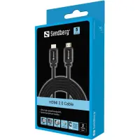 Sandberg 508-98 HDMI-kaabel 2 m HDMI tüüp A (Standard) Must – pilt 4