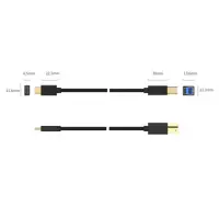 Orico Type-C to USB-B Data Cable U3-FBC01-05-BK-BP 0.5 m, USB Type C Male, USB Type B Male