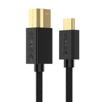 Orico Type-C to USB-B Data Cable U3-FBC02-10-BK-BP 1 m, USB Type A Male, B-Square Male