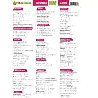 Valemite kleepsud matemaatika, algebra (leedu keelse kirjeldusega)
