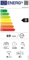 Bosch Serie 2 WAJ240L7SN pesumasin Eest täidetav 7 kg 1200 RPM D Valge – pilt 9