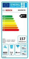 Bosch Serie 2 WAJ240L7SN pesumasin Eest täidetav 7 kg 1200 RPM D Valge – pilt 11