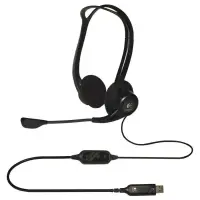 LOGITECH PC960 Corded Stereo Headset BLACK - USB