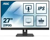 AOC P2 27P2Q PC lamekuvar 68,6 cm (27") 1920 x 1080 pikslit Full HD LED Must