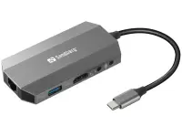 Sandberg 136-33 sülearvuti dokk ja pordireplikaator Juhtmega ühendatud USB 3.2 Gen 1 (3.1 Gen 1) Type-C Hall