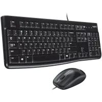 LOGITECH MK120 Corded Combo - BLACK - USB - US INT'L
