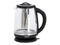 Camry | Kettle | CR 1290 | Standard | 2200 W | 2 L | Plastic/glass | 360° rotational base | Black/Transparent