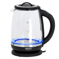 Camry | Kettle | CR 1290 | Standard | 2200 W | 2 L | Plastic/glass | 360° rotational base | Black/Transparent – pilt 3