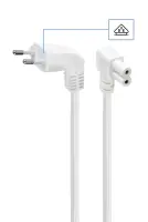 CABLE POWER EU 2.5M ANGLED/PC-184L-VDE-2.5M-W GEMBIRD