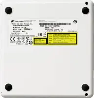 H.L Data Storage | Ultra Slim Portable DVD-Writer | GP60NW60 | Interface USB 2.0 | DVD±R/RW | CD read speed 24 x | CD write speed 24 x | White | Desktop/Notebook – pilt 3