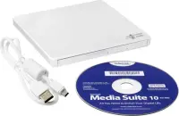 H.L Data Storage | Ultra Slim Portable DVD-Writer | GP60NW60 | Interface USB 2.0 | DVD±R/RW | CD read speed 24 x | CD write speed 24 x | White | Desktop/Notebook – pilt 4