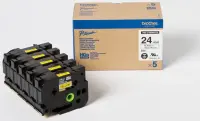 BROTHER HGE651V5 24 BLACK ON YELLOW