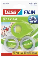 Mini teibialus Tesa, 10m x 19mm, 2teipi pakis, läbipaistev, Eco & Clear