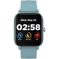 CANYON Wildberry SW-74 Smart watch, 1.3inches TFT full touch screen, Zinc plastic body, IP67 waterproof, multi-sport mode, compatibility with iOS and android, blue body with blue silicon belt, Host: 43*37*9mm, Strap: 230x20mm, 45g