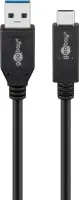 Goobay 41074 USB-C™ cable (USB 3.1 generation 2, 3A), black, 1m