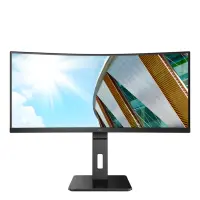 AOC | Curved Monitor | CU34P2A | 34 " | VA | 21:9 | 100 Hz | 1 ms | 3440 × 1440 | 300 cd/m² | Headphone out (3.5mm) | HDMI ports quantity HDMI x 2 | Black | Warranty 36 month(s) – pilt 6