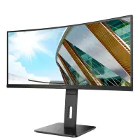 AOC | Curved Monitor | CU34P2A | 34 " | VA | 21:9 | 100 Hz | 1 ms | 3440 × 1440 | 300 cd/m² | Headphone out (3.5mm) | HDMI ports quantity HDMI x 2 | Black | Warranty 36 month(s) – pilt 8