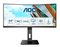AOC | Curved Monitor | CU34P2A | 34 " | VA | 21:9 | 100 Hz | 1 ms | 3440 × 1440 | 300 cd/m² | Headphone out (3.5mm) | HDMI ports quantity HDMI x 2 | Black | Warranty 36 month(s) – pilt 17