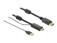 DELOCK HDMI M DisplayPort M 4K cable 1m