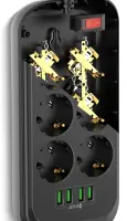ColorWay | 10 A | Power Socket | CW-CHE64B | 17 W – pilt 5
