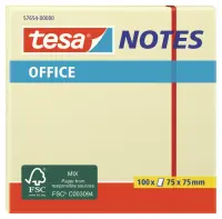 Märkmepaber Tesa, 75 x 75mm, kollane, 100 lehte (kogus 2 tükki)