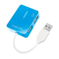 LogiLink UA0136 jaotur USB 2.0 Type-A 480 Mbit/s Sinine – pilt 6