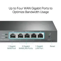 TP-LINK | SafeStream Multi-WAN VPN Router | TL-ER605 | 802.1q | 10/100/1000 Mbit/s | Ethernet LAN (RJ-45) ports 1 Fixed Gigabit LAN Port | Mesh Support No | MU-MiMO No | No mobile broadband