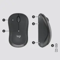 Logitech MK295 Silent klaviatuur Hiir kaasa arvatud Kontor Raadioside QWERTY US rahvusvaheline Grafiit – pilt 27