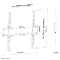 Neomounts FPMA-W300BLACK telerikinnitus 139,7 cm (55") Must – pilt 5