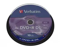 Verbatim DVD+R Double Layer AZO Matt Silver 8.5 GB, 8 x, 10 Pack Spindle