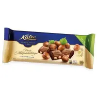 Piimašokolaad KALEV  tervete metspähklitega, 200g