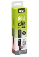 ColorWay Data Cable USB - MicroUSB (dongle) 0.22 m, Red, 2.4 A