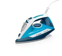 Bosch Steam Iron TDA3024210 2400 W, Water tank capacity 320 ml, Continuous steam 40 g/min, Steam boost performance 150 g/min, Blue/White – pilt 4
