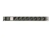 GEMBIRD PDU 8x Schuko 1U 10A 3m C14 Plug