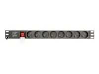 GEMBIRD PDU 8x French socket 1U 10A 3m