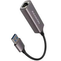 AXAGON ADE-TR Type-A USB3.2 Gen 1 - Gigabit Ethernet 10/100/1000 Adapter, metal, titan grey