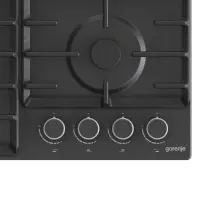 Gorenje | Hob | GW642AB | Gas | Number of burners/cooking zones 4 | Rotary knobs | Black