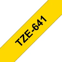 Brother TZE-641 markeerimisteip Must kollasel taustal