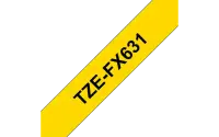 Brother | TZe-FX631 Flexible ID Laminated Tape | Black on Yellow | TZe | 8 m | 1.2 cm – pilt 2