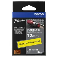Brother | TZe-FX631 Flexible ID Laminated Tape | Black on Yellow | TZe | 8 m | 1.2 cm – pilt 4