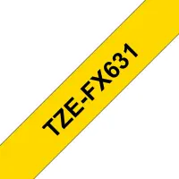 Brother | TZe-FX631 Flexible ID Laminated Tape | Black on Yellow | TZe | 8 m | 1.2 cm – pilt 8
