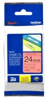 Brother | TZe-451 Laminated Tape | Black On Red | TZe | 8 m | 2.4 cm